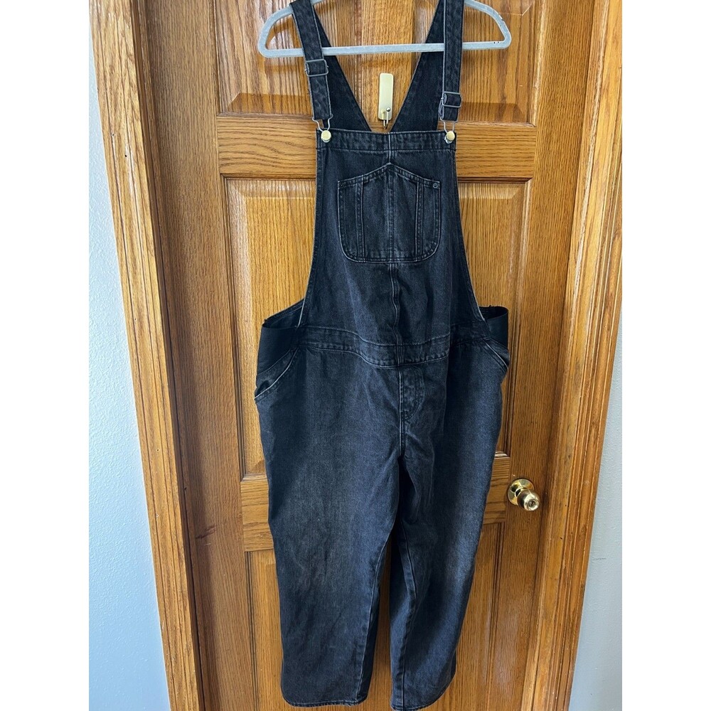 Overalls Womens 2X 18 Black Denim Ragstock Retro Adjustable Straps Jeans Y2K
